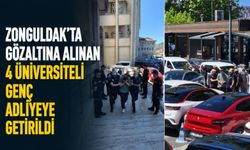 Zonguldak'ta gözaltına alınan 4 üniversiteli genç adliyeye getirildi