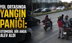 Yol ortasında yangın paniği: Otomobil bir anda alev aldı