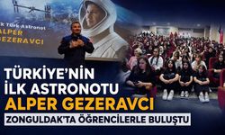 Türkiye’nin ilk astronotu Alper Gezeravcı Zonguldak'ta öğrencilerle buluştu