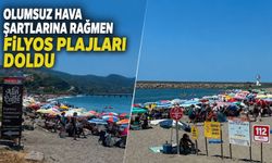 Olumsuz hava şartlarına rağmen Filyos plajları doldu