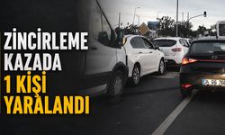 Zincirleme kazada 1 kişi yaralandı