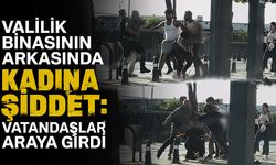 Valilik binasının arkasında kadına şiddet: Vatandaşlar araya girdi