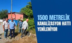 1500 metrelik kanalizasyon hattı yenileniyor