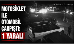 Motosiklet ile otomobil çarpıştı: 1 yaralı