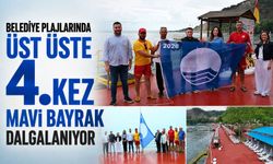 Belediye plajlarında üst üste 4. kez Mavi Bayrak dalgalanıyor
