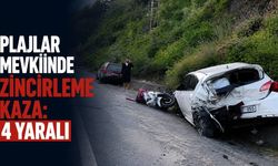 Plajlar mevkiinde zincirleme kaza: 4 yaralı