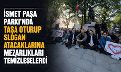 İsmet Paşa Parkı'nda taşa oturup slogan atacaklarına mezarlıkları temizleselerdi