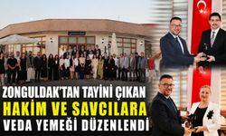 Zonguldak'tan tayini çıkan hakim ve savcılara veda yemeği düzenlendi