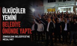 Ülkücüler yemini belediye önünde yaptı: Zonguldak Belediyesi'ne mesaj mı?