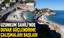 Uzunkum Sahili’nde duvar güçlendirme çalışmaları başladı