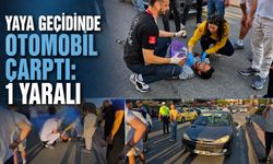 Yaya geçidinde otomobil çarptı: 1 yaralı