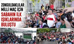 Zonguldaklılar milli maç için sabahın ilk ışıklarında buluştu
