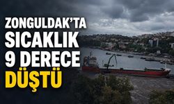 Zonguldak'ta sıcaklık 9 derece düştü