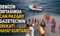Denizin ortasında can pazarı! Gazetecinin dikkati hayat kurtardı