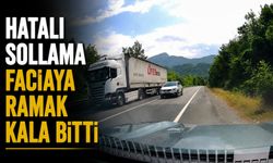 Hatalı sollama faciaya ramak kala bitti