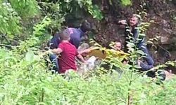 Şarampole uçan araçtan fırlayan sürücü yaralandı