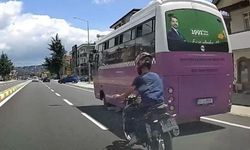Makas attı, egzozu bağırttı: Plakasız motosikletli trafikte tehlike saçtı