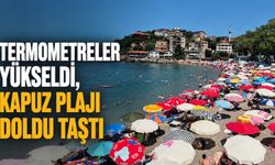 Termometreler yükseldi, Kapuz Plajı doldu taştı