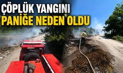 Çöplük yangını paniğe neden oldu