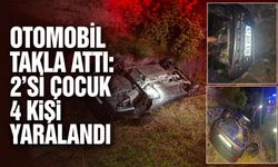Otomobil takla attı: 2'si çocuk 4 kişi yaralandı