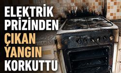 Elektrik prizinden çıkan yangın korkuttu