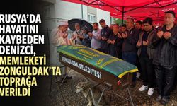Rusya'da hayatını kaybeden denizci, memleketi Zonguldak'ta toprağa verildi