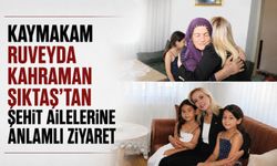 Kaymakam Ruveyda Kahraman Şıktaş'tan şehit ailelerine anlamlı ziyaret