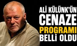 Ali Külünk'ün cenaze programı belli oldu