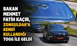 Bakan Mehmet Fatih Kacır, Zonguldak'a kendi kullandığı TOGG ile geldi