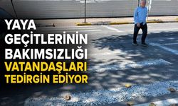Yaya geçitlerinin bakımsızlığı vatandaşları tedirgin ediyor