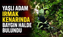Yaşlı adam ırmak kenarında baygın halde bulundu