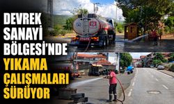 Devrek Sanayi Bölgesi'nde yıkama çalışmaları sürüyor