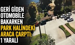 Geri giden otomobile bakarken park halindeki araca çarptı: 1 yaralı