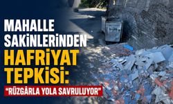 Mahalle sakinlerinden hafriyat tepkisi: "Rüzgârla yola savruluyor"
