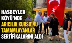 Hasbeyler Köyü’nde Arıcılık Kursu’nu tamamlayanlar sertifikalarını aldı