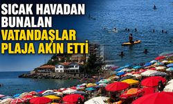 Sıcak havadan bunalan vatandaşlar plaja akın etti