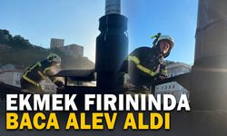 Ekmek fırınında baca alev aldı