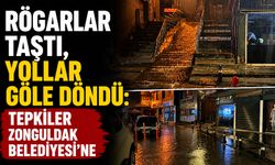 Rögarlar taştı, yollar göle döndü: Tepkiler Zonguldak Belediyesi’ne