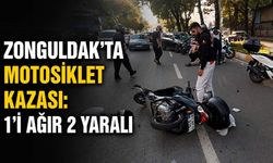 Zonguldak’ta motosiklet kazası: 1’i ağır 2 yaralı