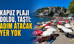 Kapuz Plajı doldu, taştı: Adım atacak yer yok
