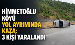 Himmetoğlu Köyü yol ayrımında kaza: 3 kişi yaralandı
