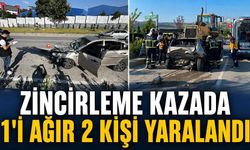 Zincirleme kazada 1'i ağır 2 kişi yaralandı