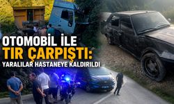 Otomobil ile tır çarpıştı: Yaralılar hastaneye kaldırıldı