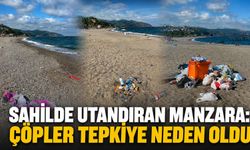 Sahilde utandıran manzara: Çöpler tepkiye neden oldu