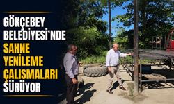 Gökçebey Belediyesi'nde sahne yenileme çalışmaları sürüyor