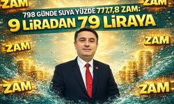 798 günde suya yüzde 777,8 zam: 9 liradan 79 liraya