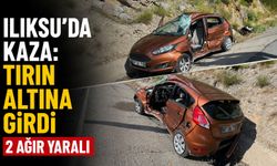 Ilıksu'da kaza: Tırın altına girdi, 2 ağır yaralı