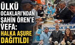Ülkü Ocakları'ndan Şahin Ören'e vefa: Halka aşure dağıtıldı