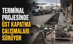 Terminal projesinde üst kapatma çalışmaları sürüyor