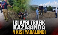 İki ayrı trafik kazasında 4 kişi yaralandı